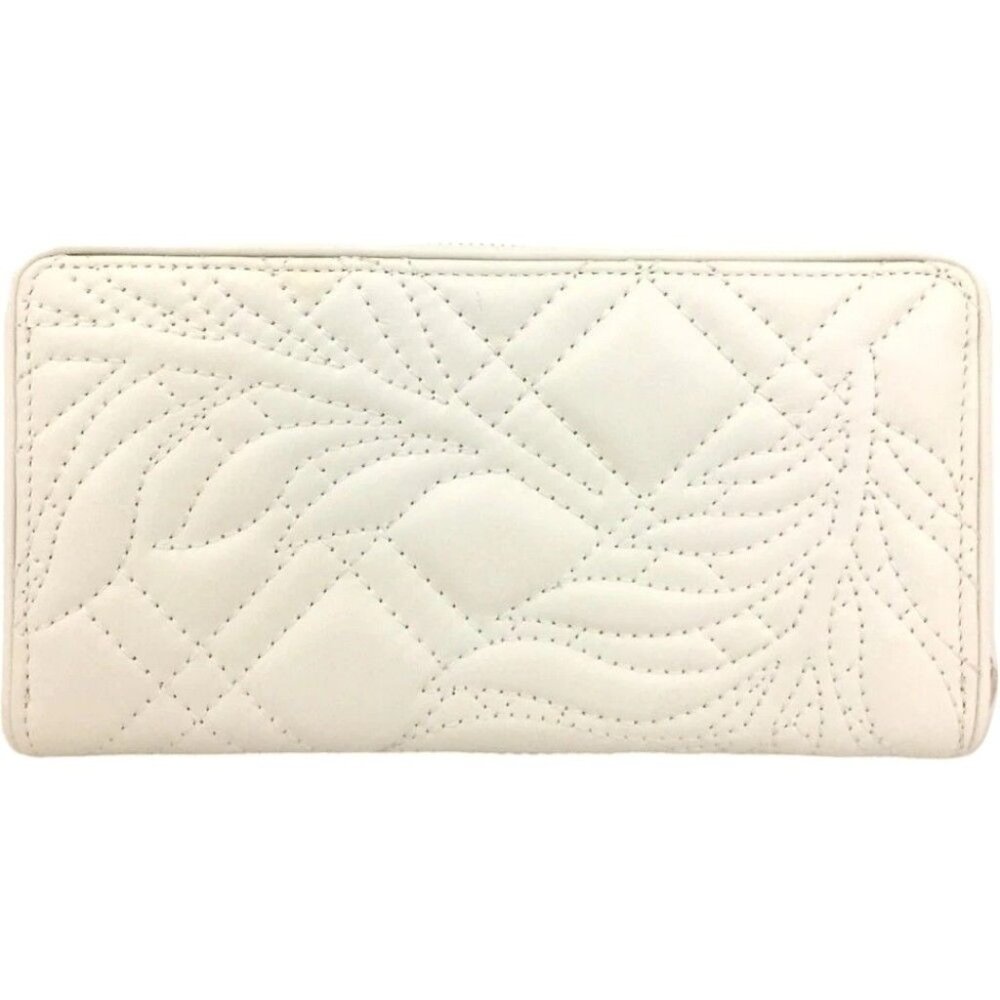 729220BG (X2) Balenciaga Wallet Long Quilted White Leather - Picture 2 of 9